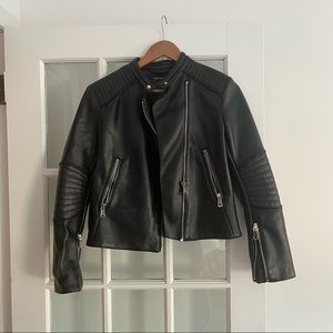 ZARA Black Leather Jacket Medium